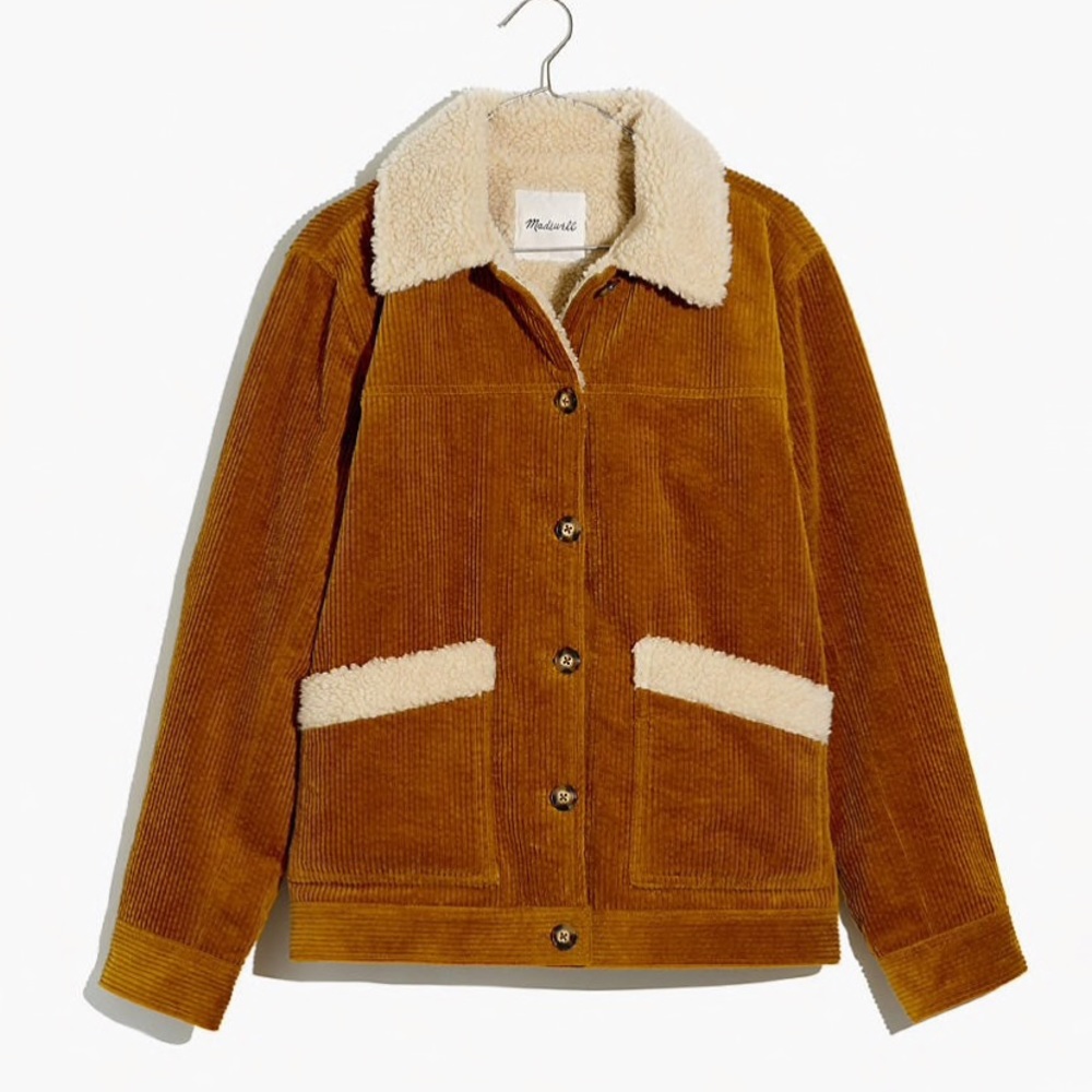 Madewell Sherpa-lined Corduroy Swing Chore Coat - Picture 4 of 8